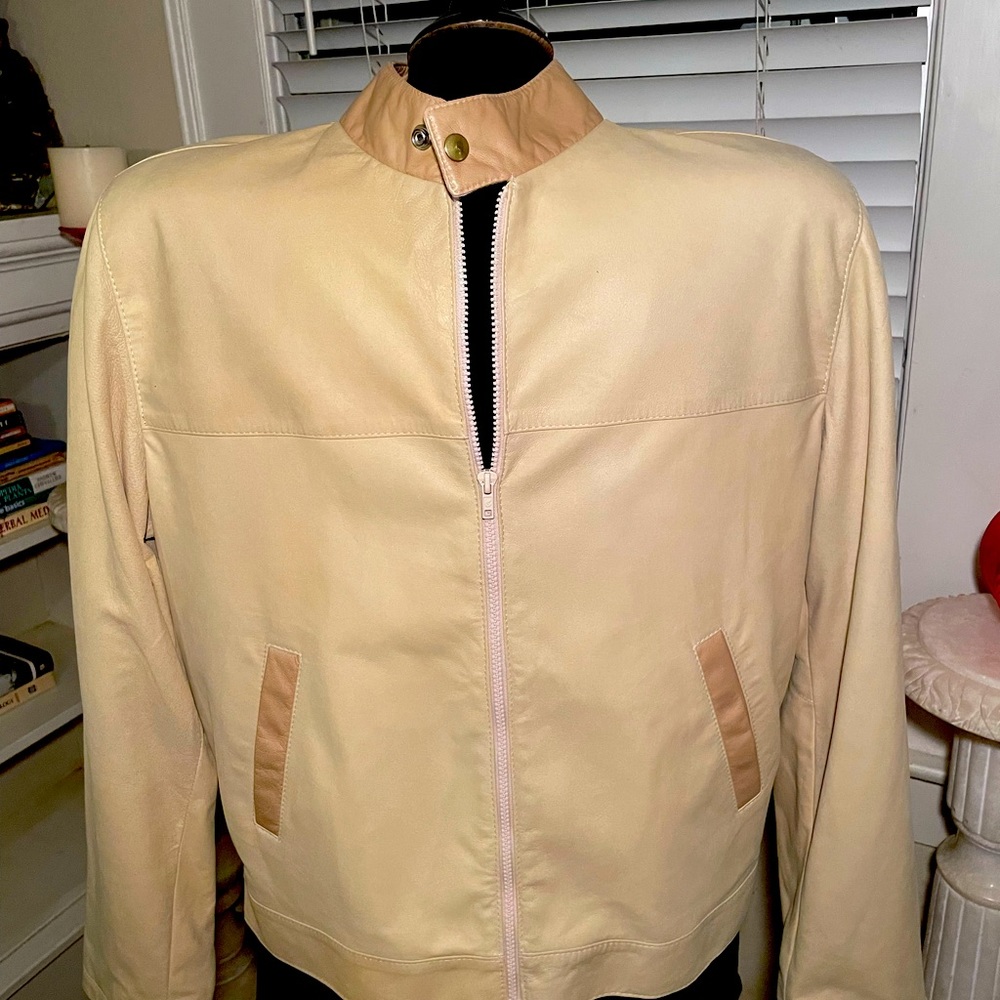 Tan Leather Coronet Jacket Size M
